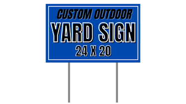24x20 Large Custom Yard Sign with Metal H-Frame